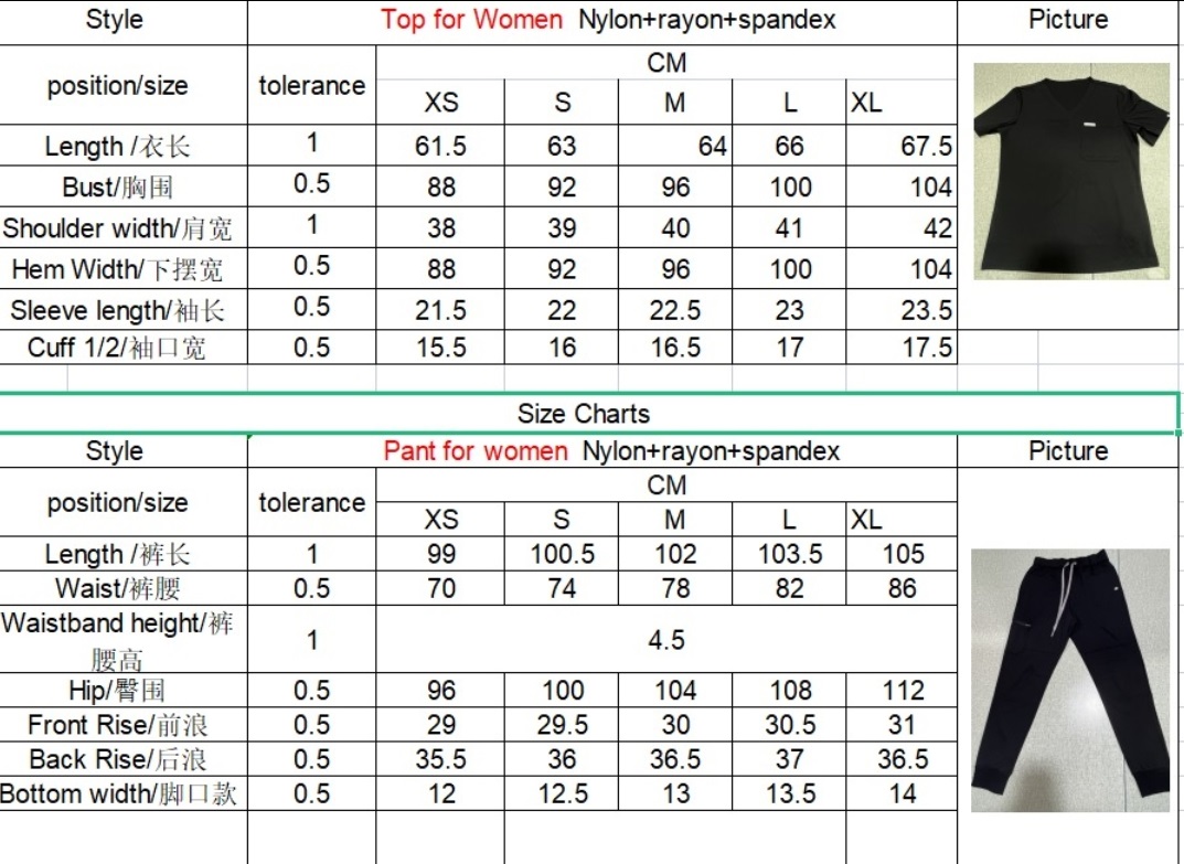 Size Chart for Women